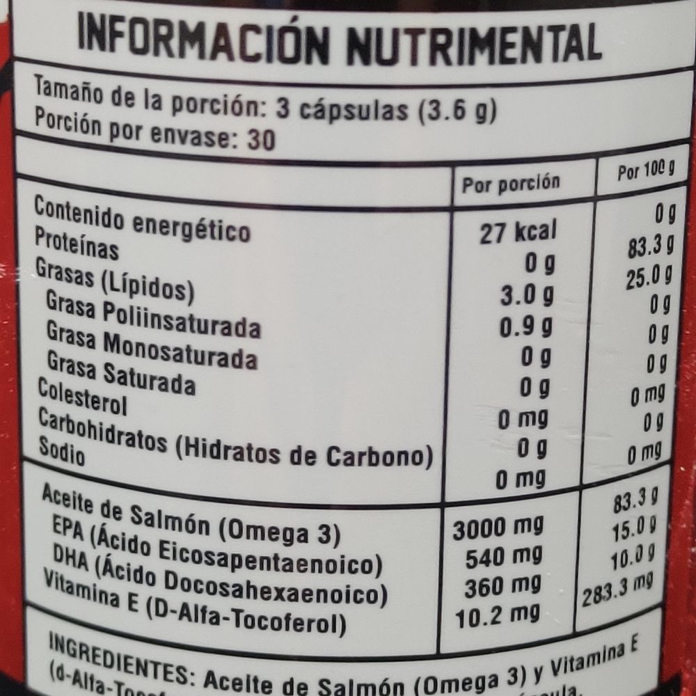 OMEGA 3 BLACKBEAR 30 SERVIDAS 90 CAPSULAS