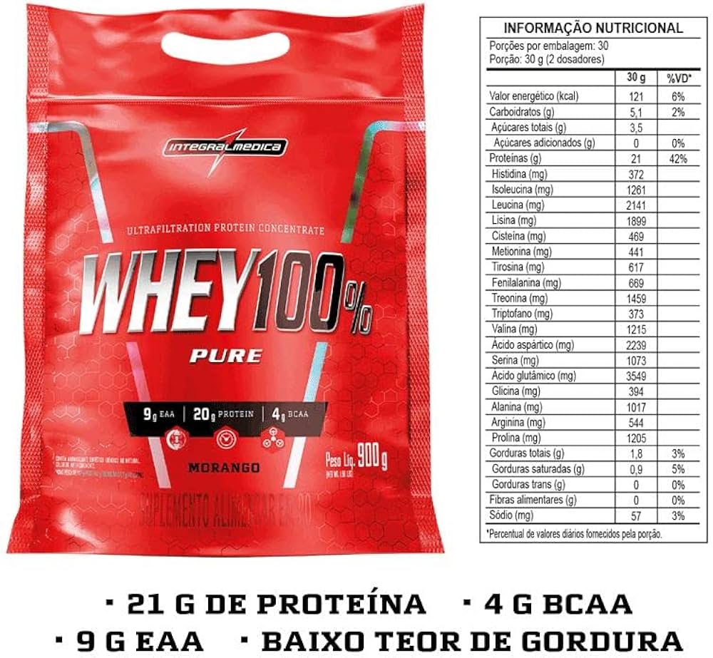 WHEY 100% PURE INTEGRAL MEDICAL 900G