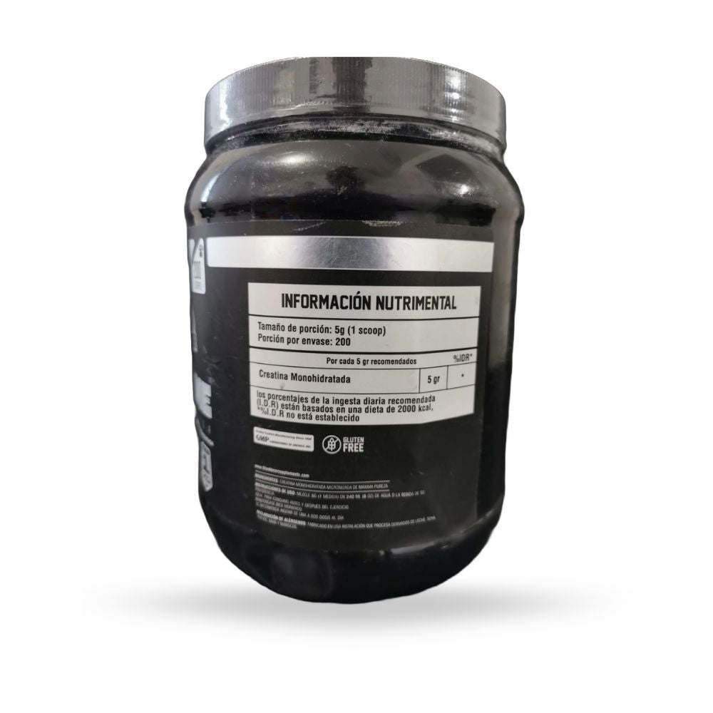 BLACKBEAR NATURAL CREATINE MONOHYDRATE 200 SERVINGS 1KG CAN