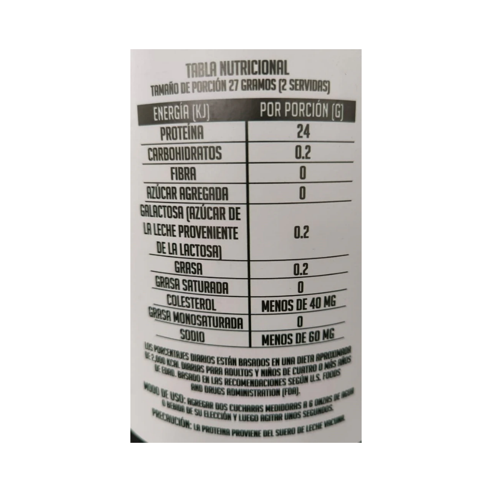 WHEY PROTEIN ISOLATE RICH NUTRITION PERFORMANCE 28 SERVICIOS 770GRS.