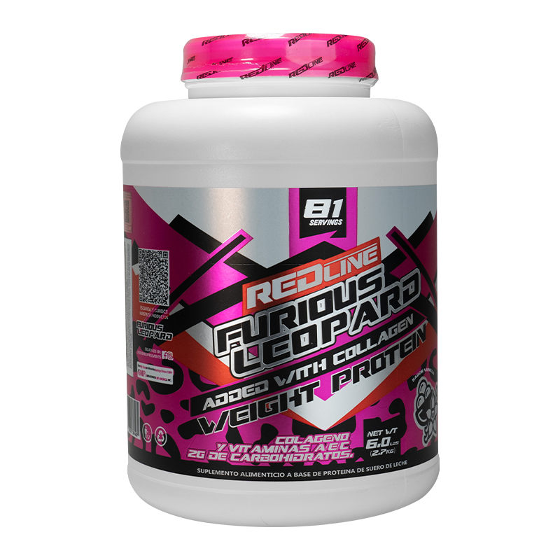 FURIOUS LEOPARD WEIGHT PROTEIN WITH REDLINE COLLAGEN JAR 82 SERVINGS/2.7 KG