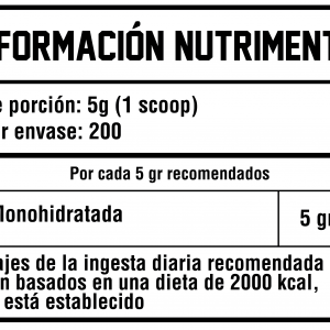 BLACKBEAR NATURAL CREATINE MONOHYDRATE 200 SERVINGS 1KG CAN