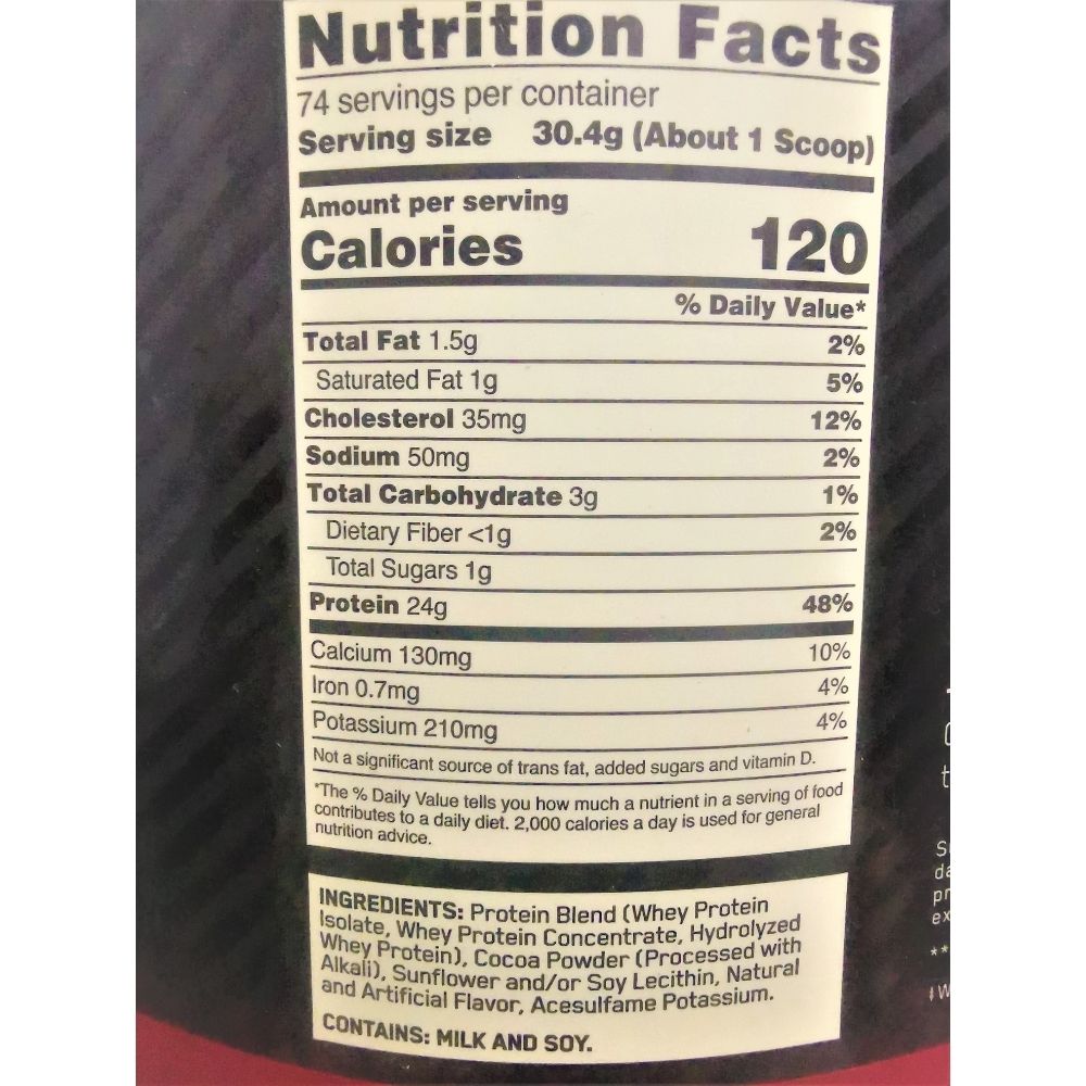 WHEY GOLD STANDARD OPTIMUM NUTRITION 74 SERVES 5LBS (2.22KG)