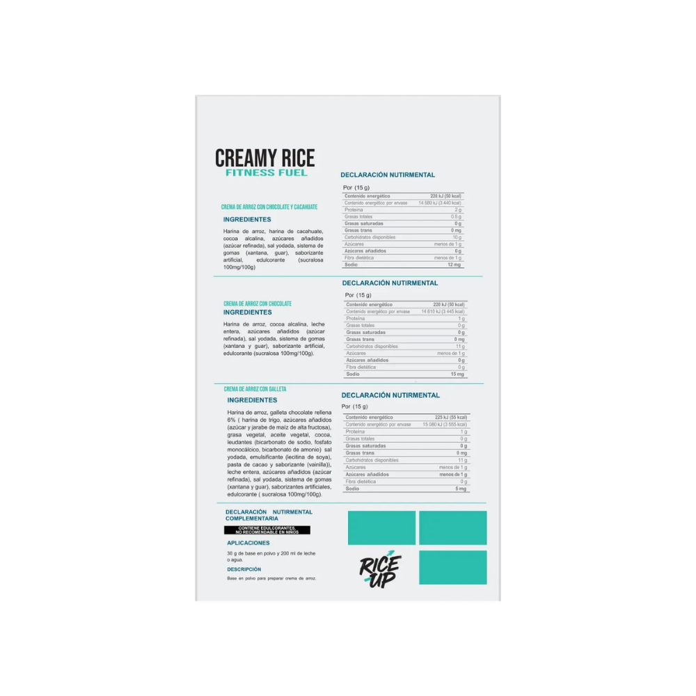 RICE UP CREAMY RICE FITNESS FUEL 1KG LEVEL UP