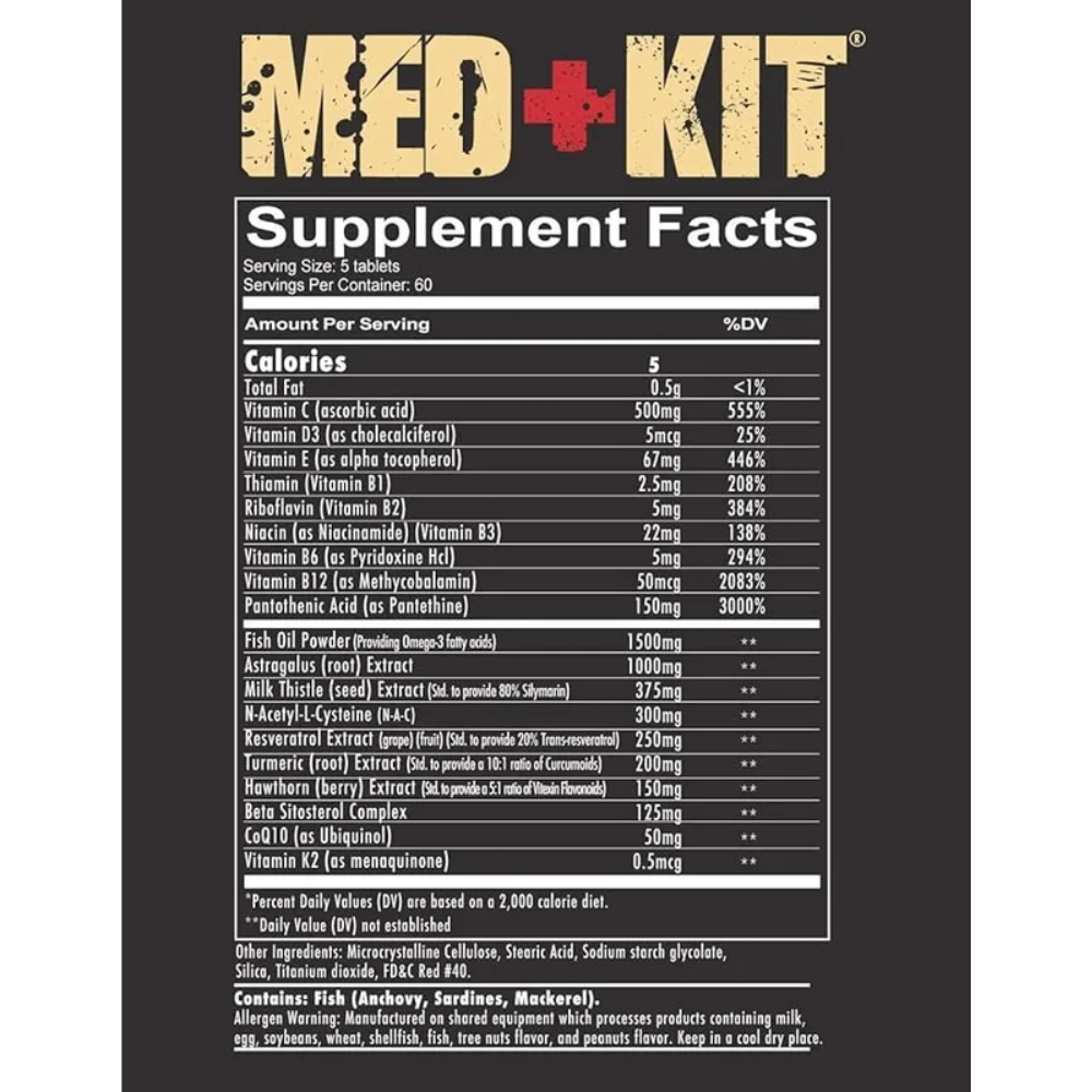 MULTIVITAMINICO MEDKIT + OMEGA + CoQ10 REDCON1 60 SERVIDAS (300 TABLETAS)