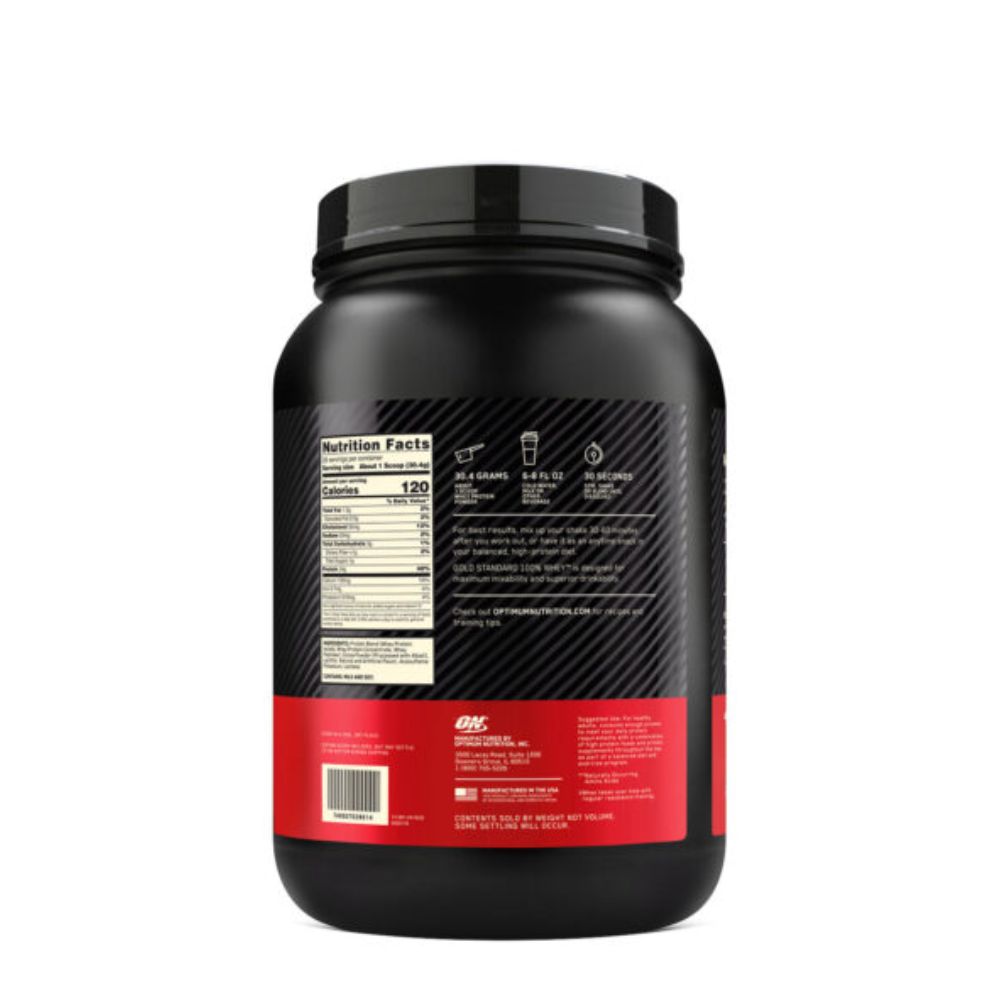 WHEY PROTEIN GOLD STANDARD OPTIMUN NUTRITION 29 SERVICIOS 2LBRS. (907 GRS.)