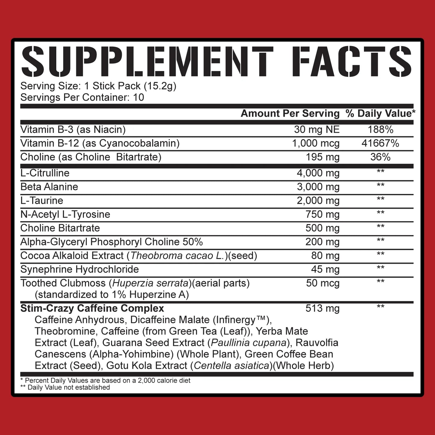 PRE-WORKOUT 51 50 STICK UNIDAD