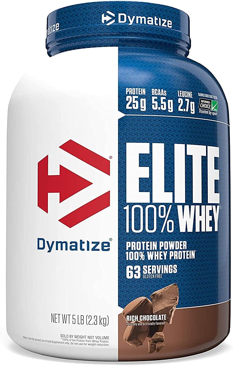 WHEY PROTEIN ELITE DYMATIZE 67 SERVED 5LBS (2.3KG)