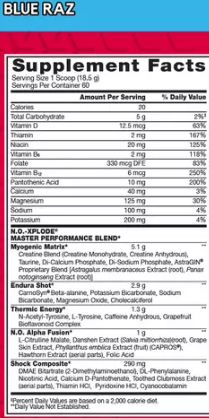 PRE-WORKOUT NO-XPLODE BSN 60 SERVICIOS 2.45LBS. (1.11KGS.)