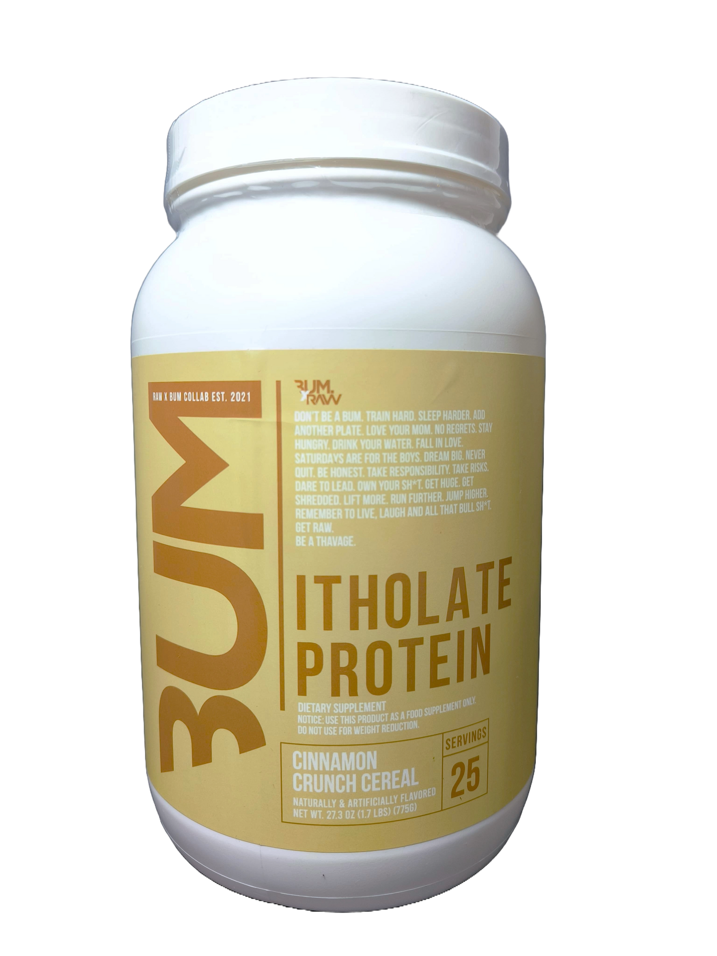 ISO PROTEIN CBUM RAW 25 SERVED 1.7 LBS. (27.4 oz)