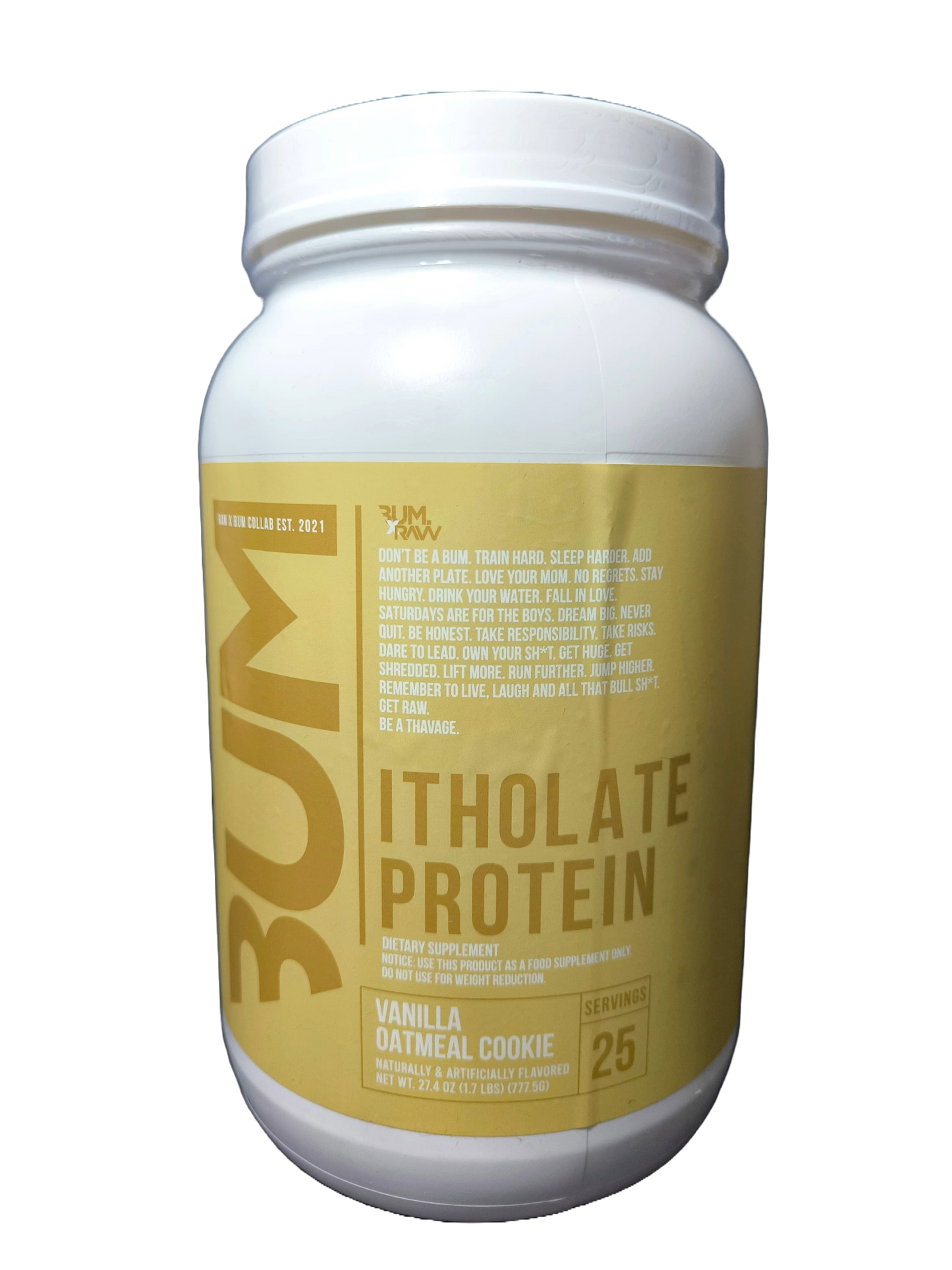 ITHOLATE PROTEIN ISO CBUM RAW 25 SERVIDAS 1.7 LBS. (27.4 onz)