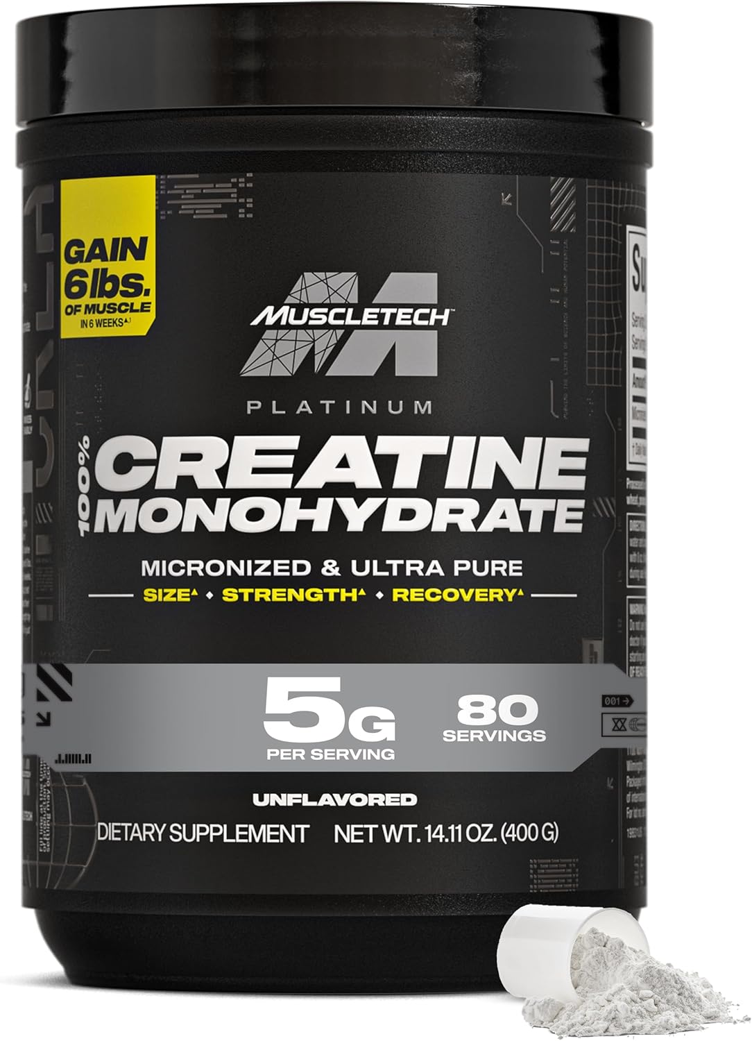 CREATINE PLATINUM MUSCLETECH 80 SERVICES 400 GRMS