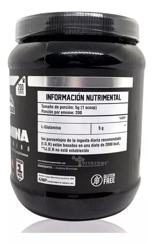 GLUTAMINA BLACKBEAR 200 SERVIDAS 1 KG.
