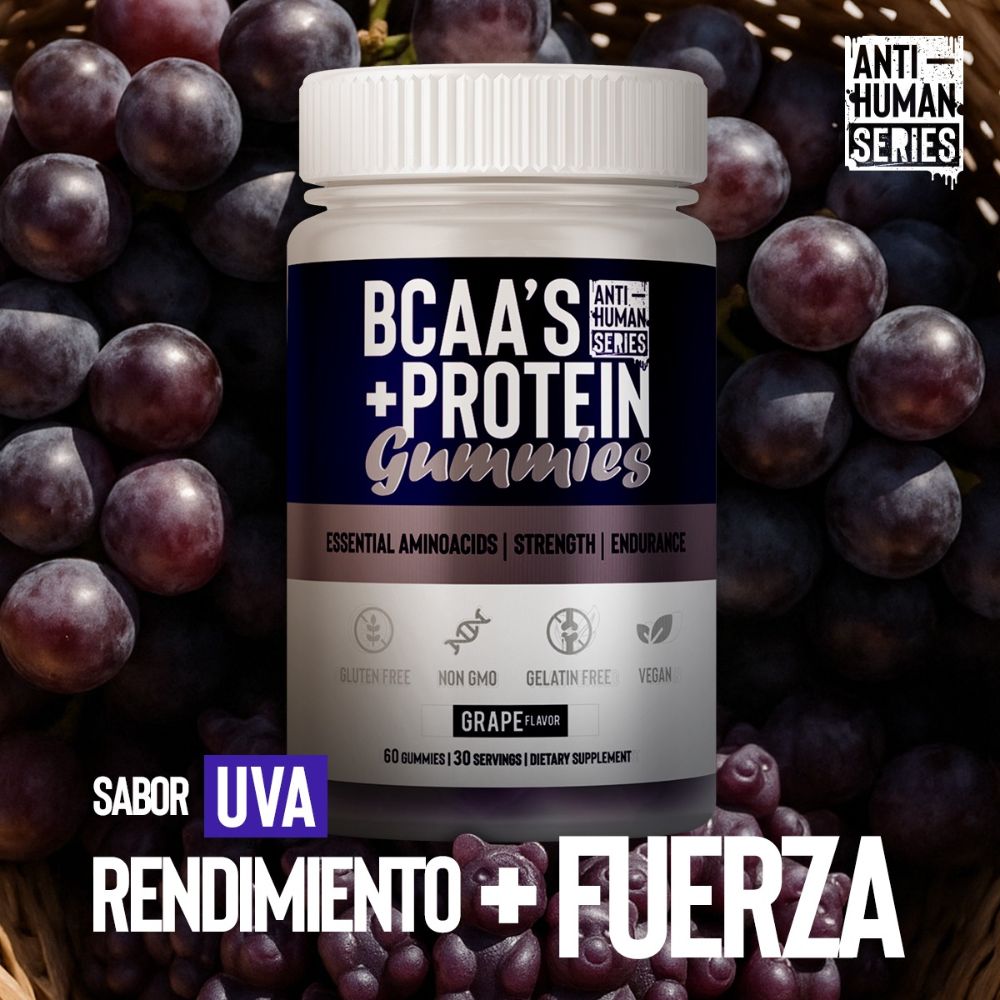 BCAA´S+PROTEIN GUMMIES ANTI-HUMAN 60 GUMMIES BOTE