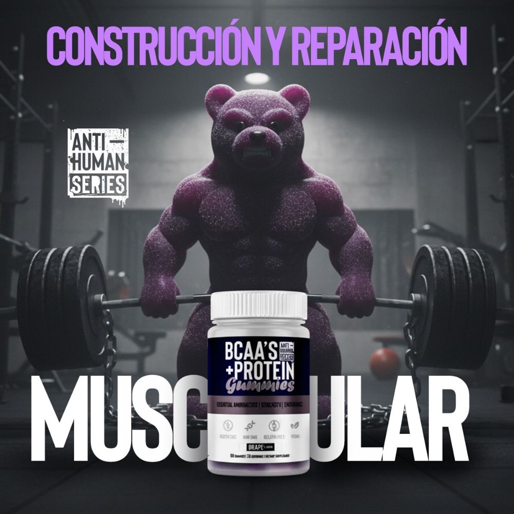 BCAA´S+PROTEIN GUMMIES ANTI-HUMAN 60 GUMMIES BOTE