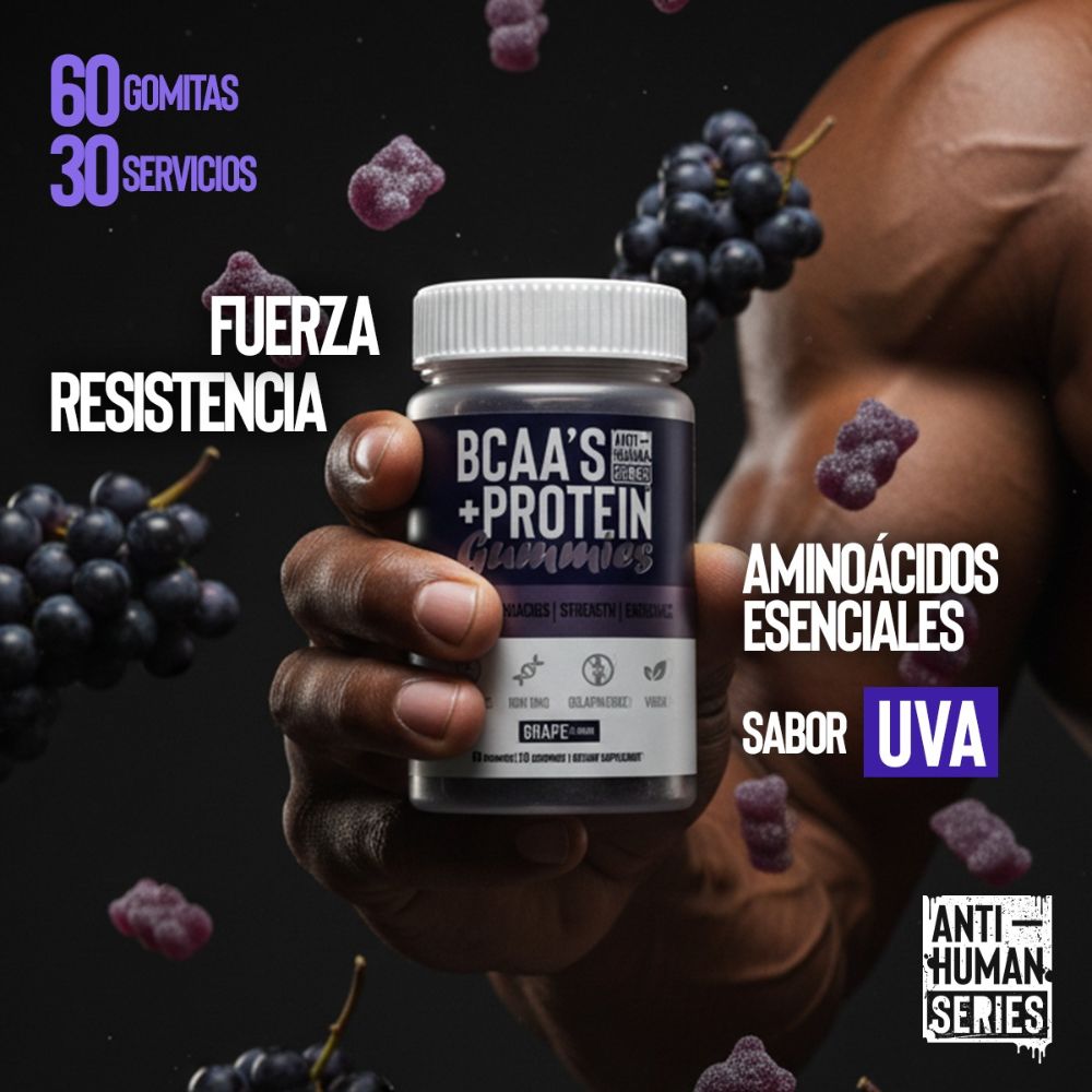 BCAA´S+PROTEIN GUMMIES ANTI-HUMAN 60 GUMMIES BOTE