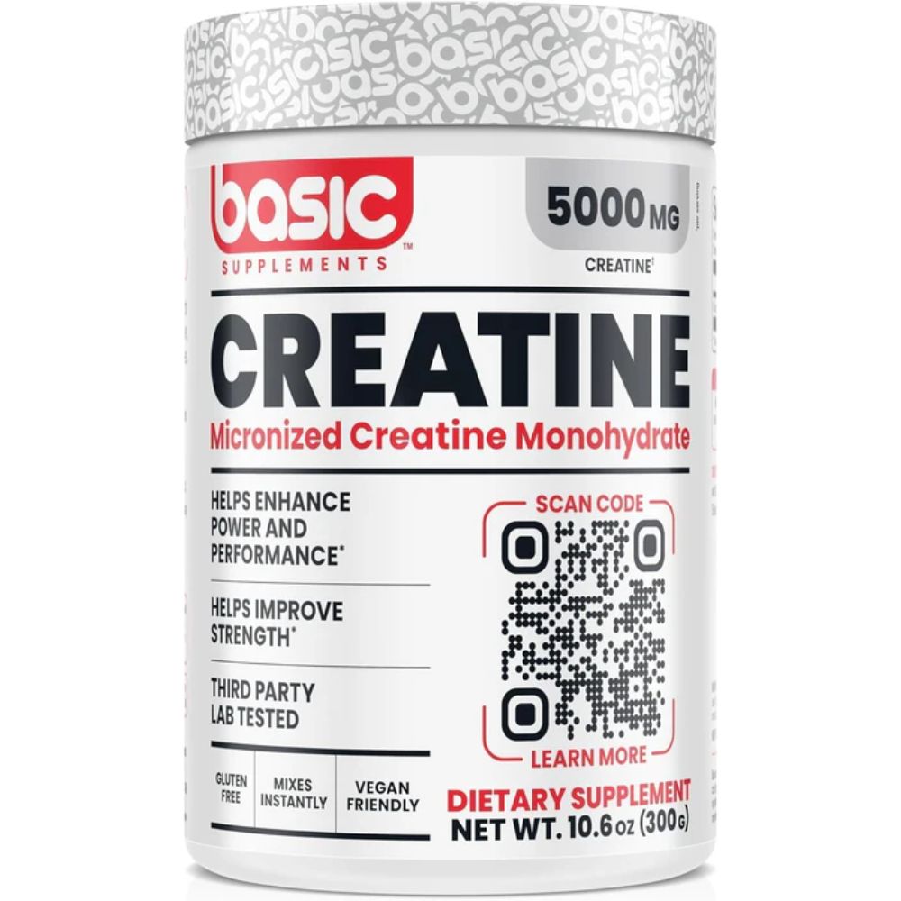 CREATINE MICRONIZED MONOHYDRATE BASIC SUPPLEMENTS 60 SERVICIOS 10.6OZ