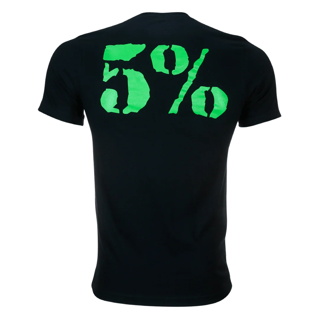 PLAYERA 5% FAMILY, BLACK T-SHIRT