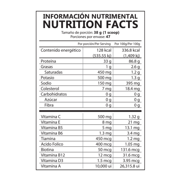 ZERO HYDROLIZED PROTEIN FIRE BULL REDLINE 47 SERVICES 1.8 KGS. (4LBS)