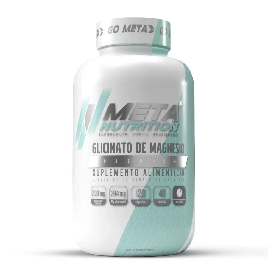 GLICINATO DE MAGNESIO PREMIUM 120 CAPSULAS 40 SERVICIOS METANUTRITION