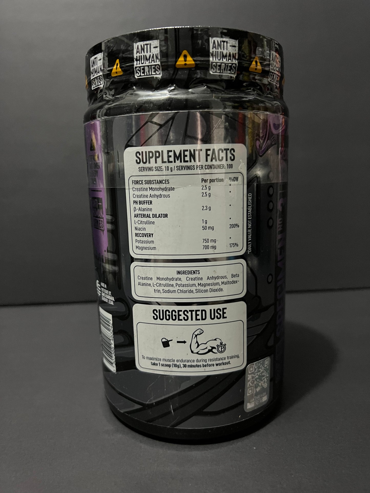 CREATINE MONOHYDRATE SPECIMEN No. 03 ANTI-HUMAN 100 SERVED 1KG. (2.2LBS)