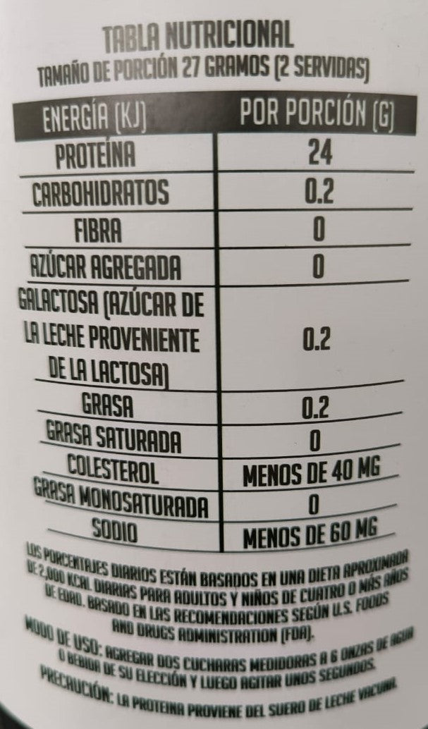 WHEY PROTEIN ISOLATE RICH NUTRITION PERFORMANCE 28 SERVINGS 770GRS.