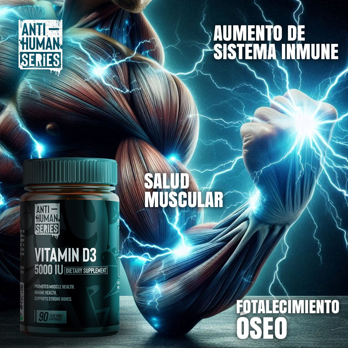VITAMINA D3 ELITE ANTI-HUMAN 90 CAPSULAS