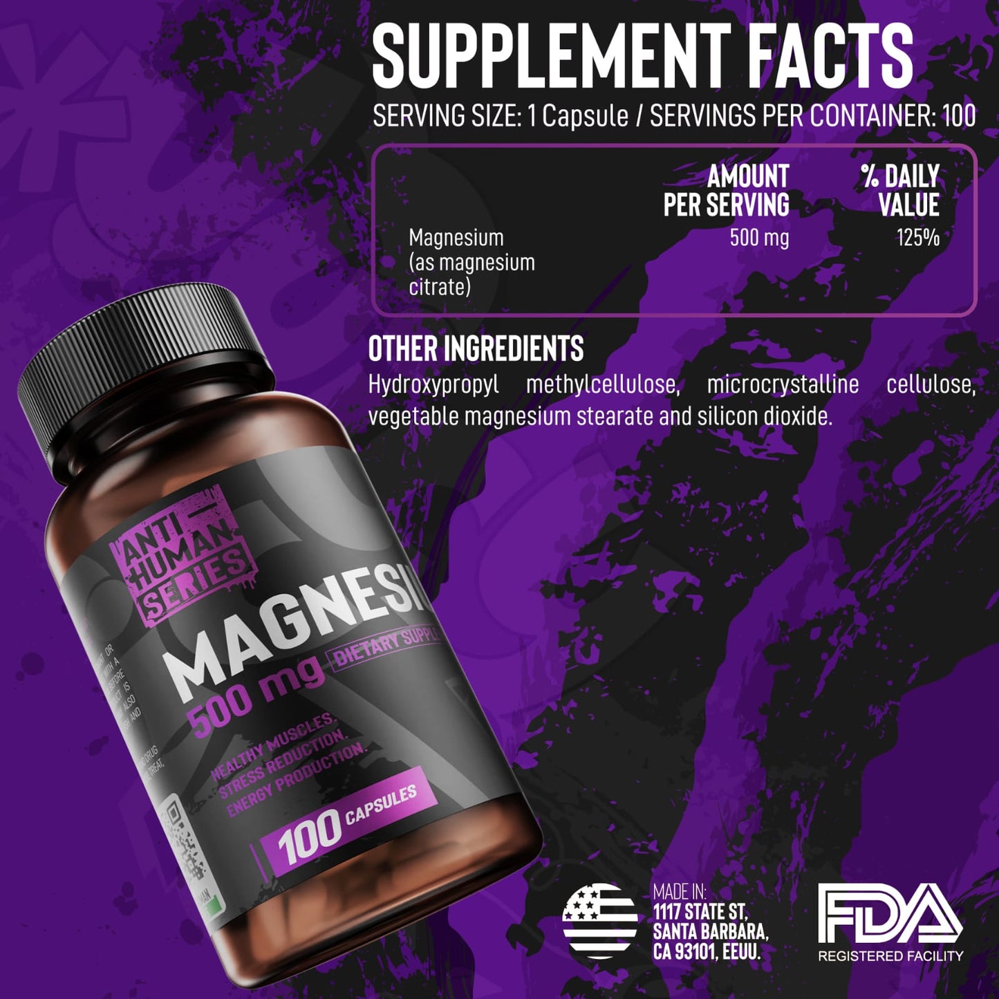 MAGNESIUM ELITE ANTI-HUMAN 100 CAPSULAS