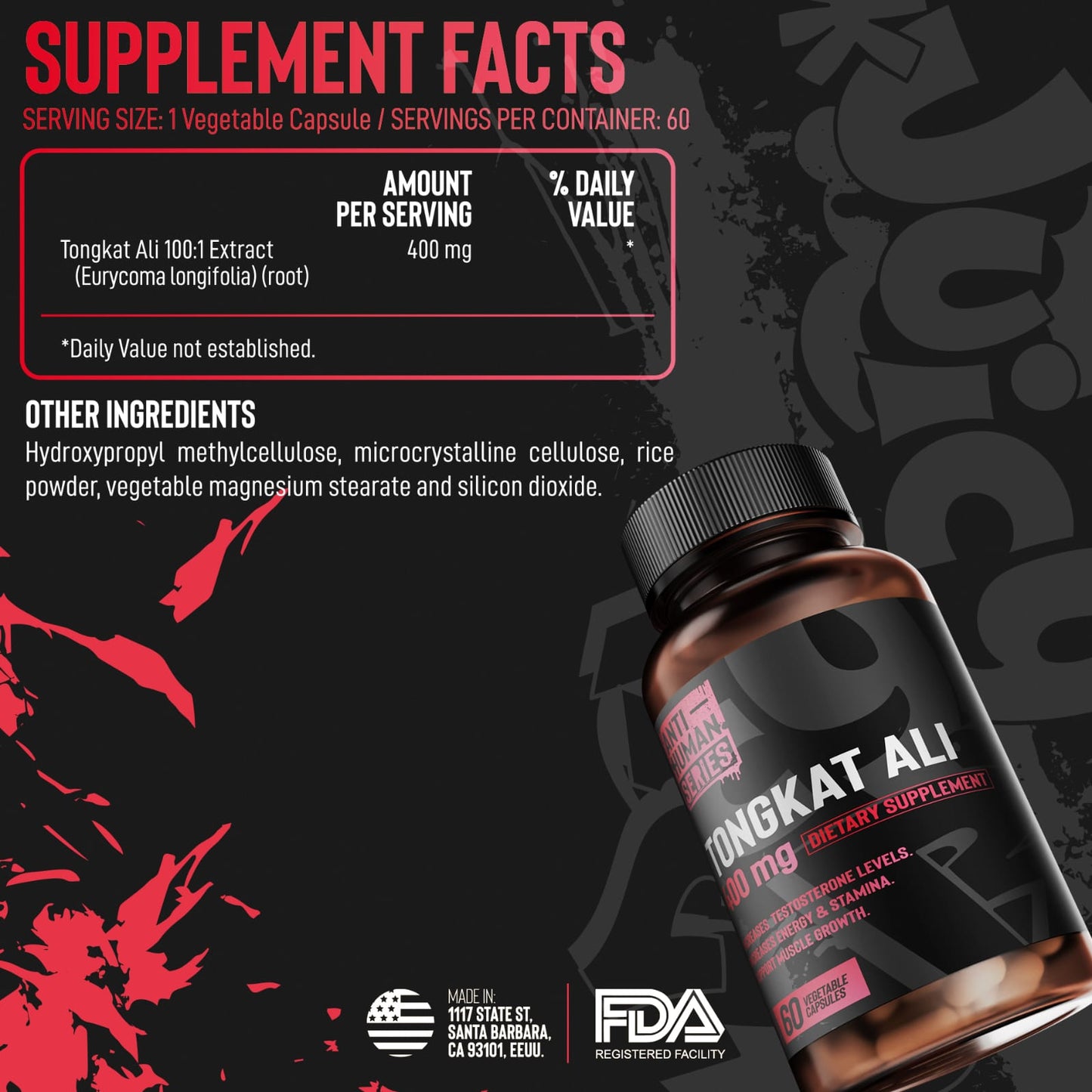 TONGKAT ALI ELITE ANTI-HUMAN 60 CAPSULAS