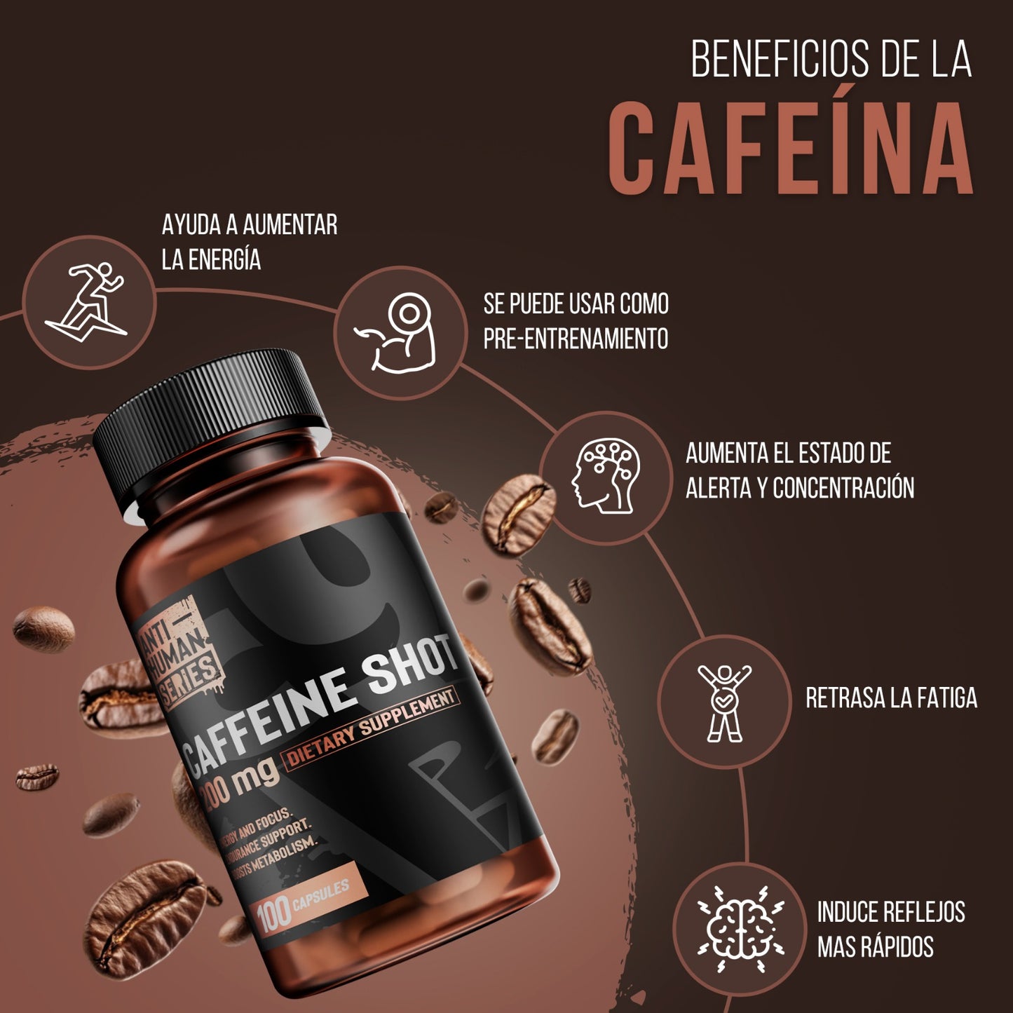 CAFFEINE SHOT (CAFEINA) ANTI-HUMAN SERIES 100 CAPS