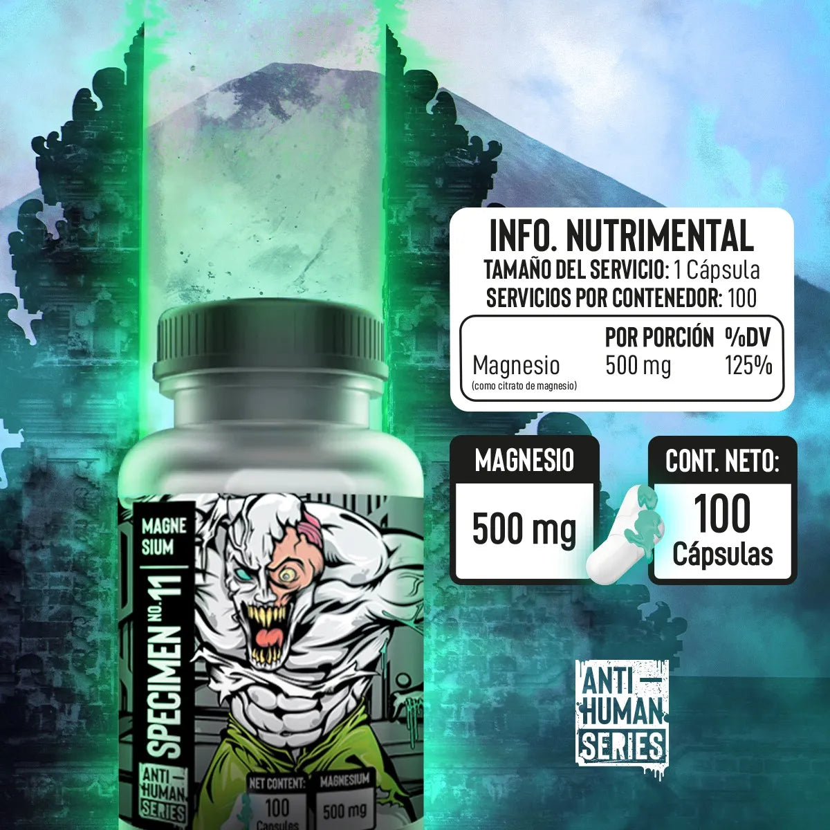 MAGNESIUM SPECIMEN No. 11 ANTI-HUMAN SERIES 100 CAPSULES