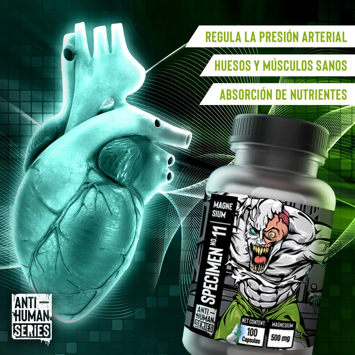 MAGNESIUM SPECIMEN No. 11 ANTI-HUMAN SERIES 100 CAPSULES