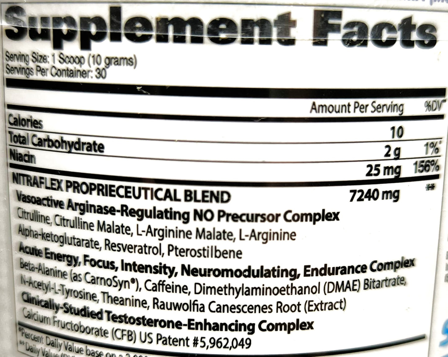 PRE-WORK OUT NITRAFLEX GAT SPORTS 30 SERVIDAS 10.6 OZ (300grs.)