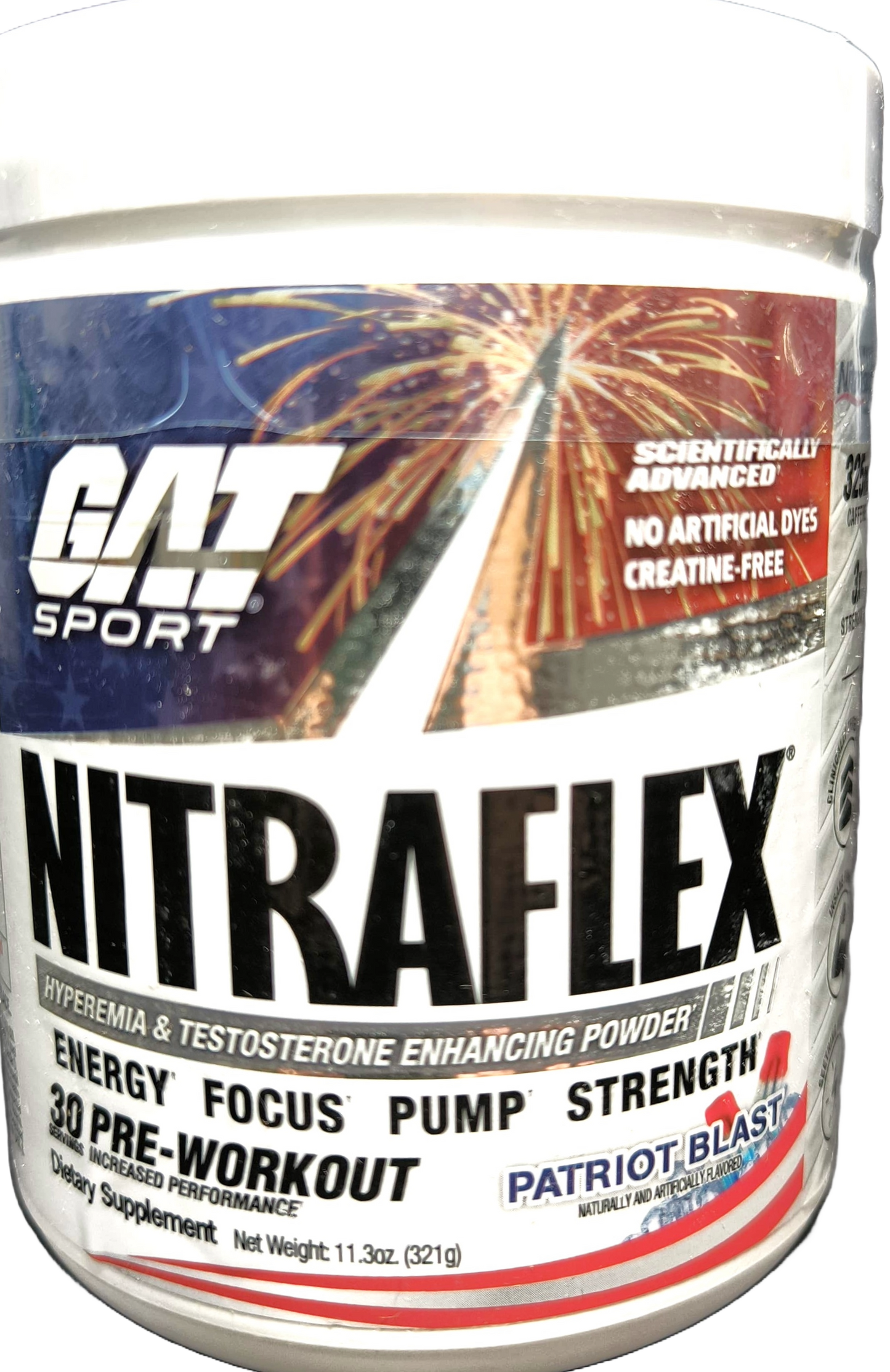 PRE-WORK OUT NITRAFLEX GAT SPORTS 30 SERVIDAS 10.6 OZ (300grs.)