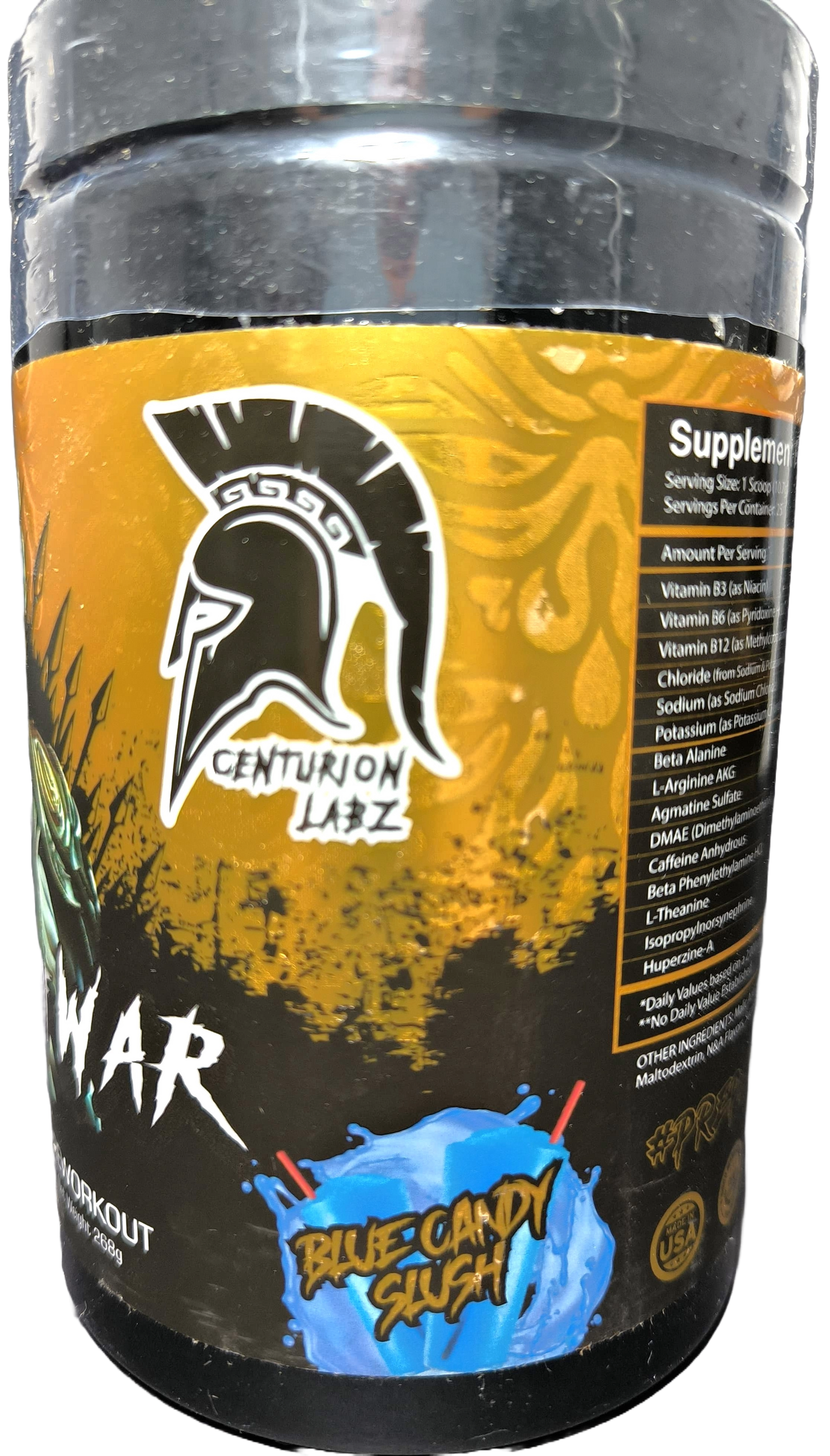 PRE-WORKOUT GOD OF WAR CENTURY LABZ 25 SERVED 286GRS.