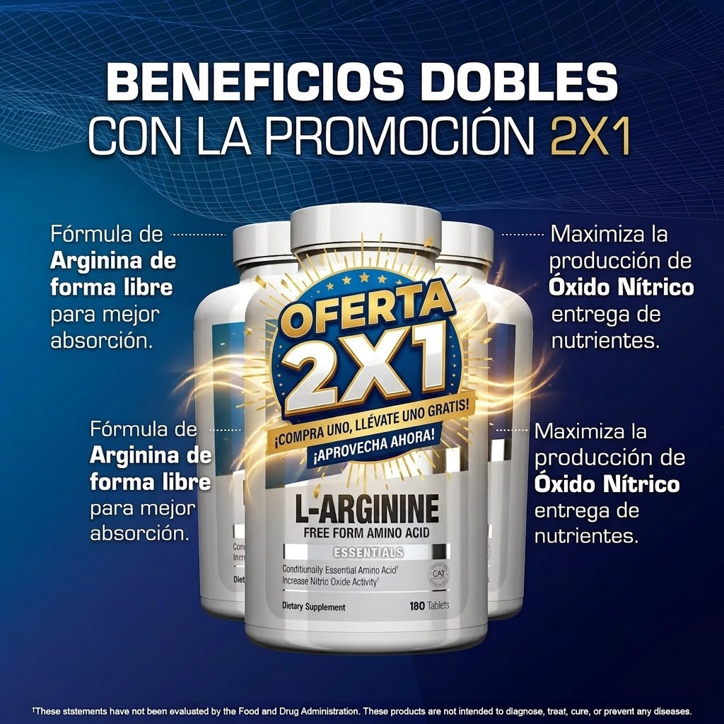 *OFERTA 2 X Q300.00* L-ARGININE GAT SPORT 180 CAPSULAS