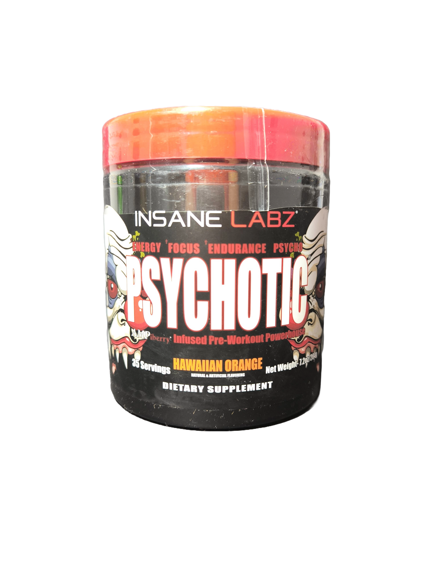 PRE WORKOUT PSYCHOTIC RED INSANE LABZ 35 SERVIDAS 8OZ. (244 G)