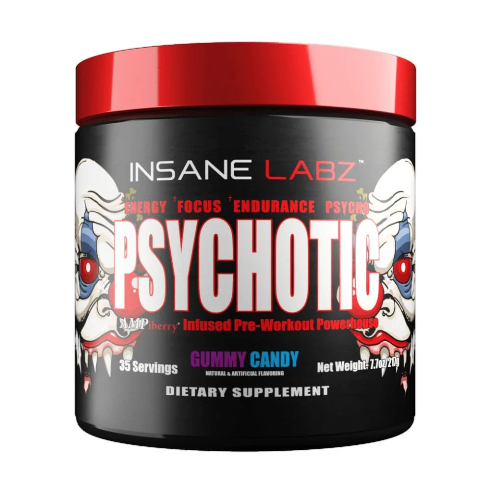 PRE WORKOUT PSYCHOTIC RED INSANE LABZ 35 SERVIDAS 8OZ. (244 G)
