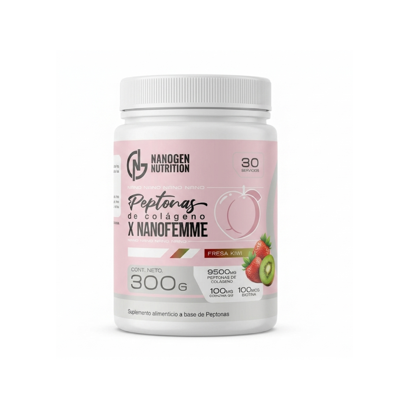 Peptonas de Colágeno Nanofemme 9500 mg con Q10 y Biotina