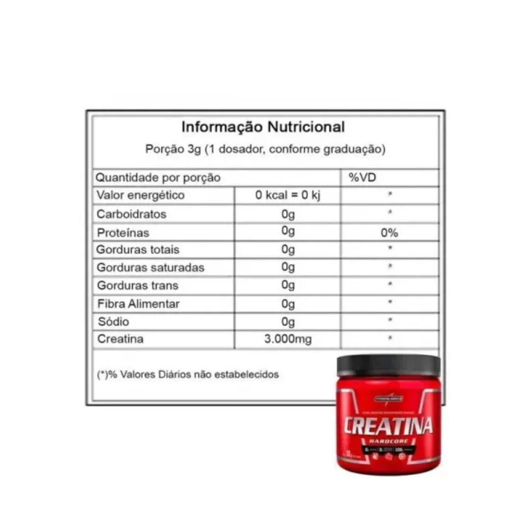 CREATINA HARDCORE INTEGRAL MEDICA 150G 50SRV