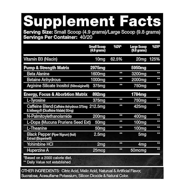 PRE-WORKOUT VENOM XTREME POTENCY DRAGON PHARMA 40 SERVINGS