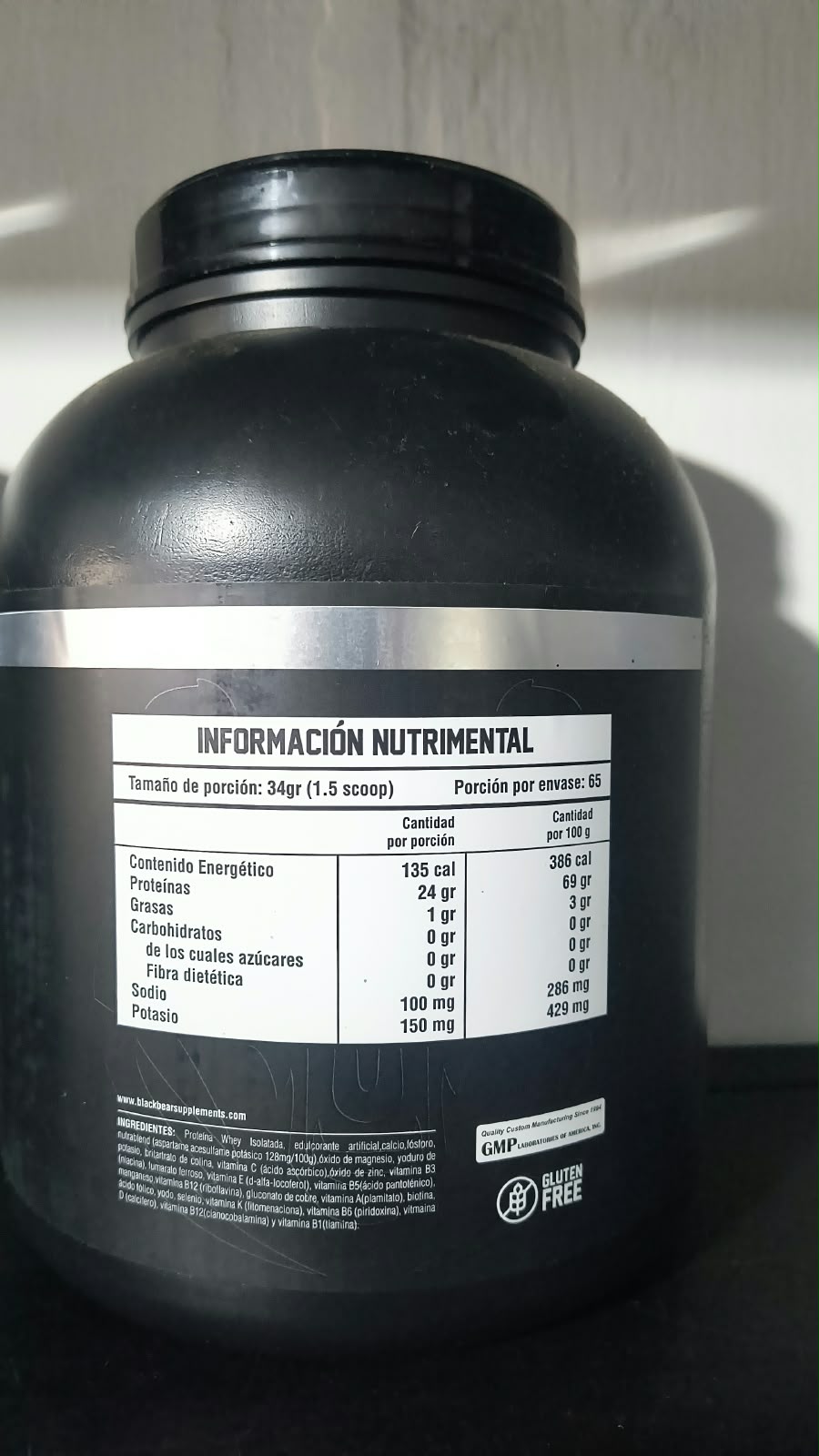 ZERO PROTEIN HYDROLIZED BLACKBEAR JAR 65 SERVINGS 2.2. kgs