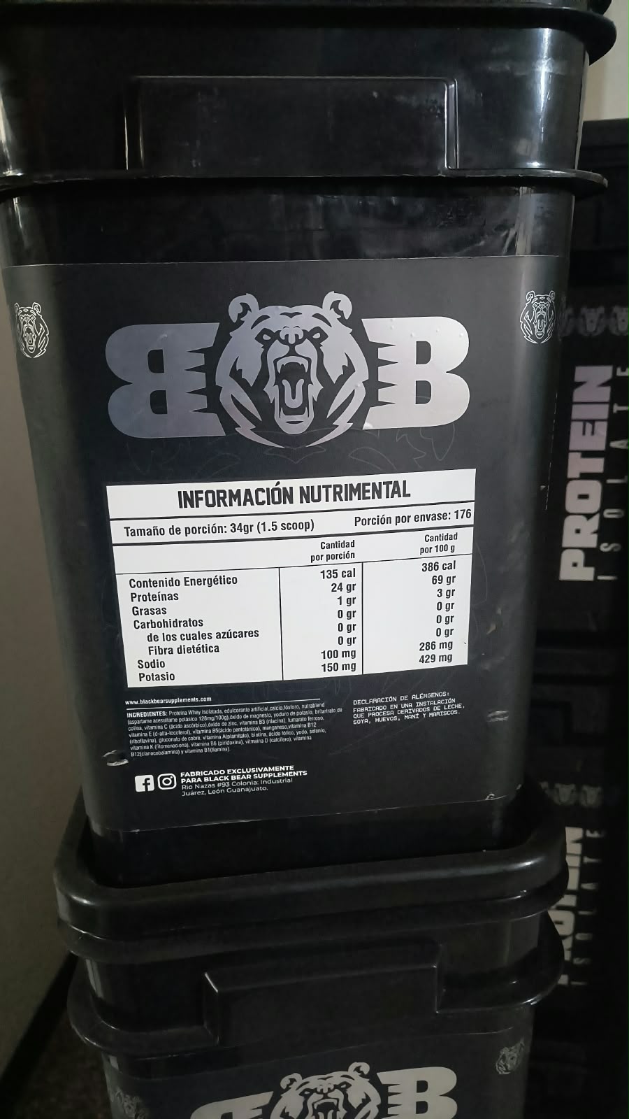 ZERO PROTEIN HYDROLIZED BLACKBEAR BUCKET 176 SERVED 6KGS.