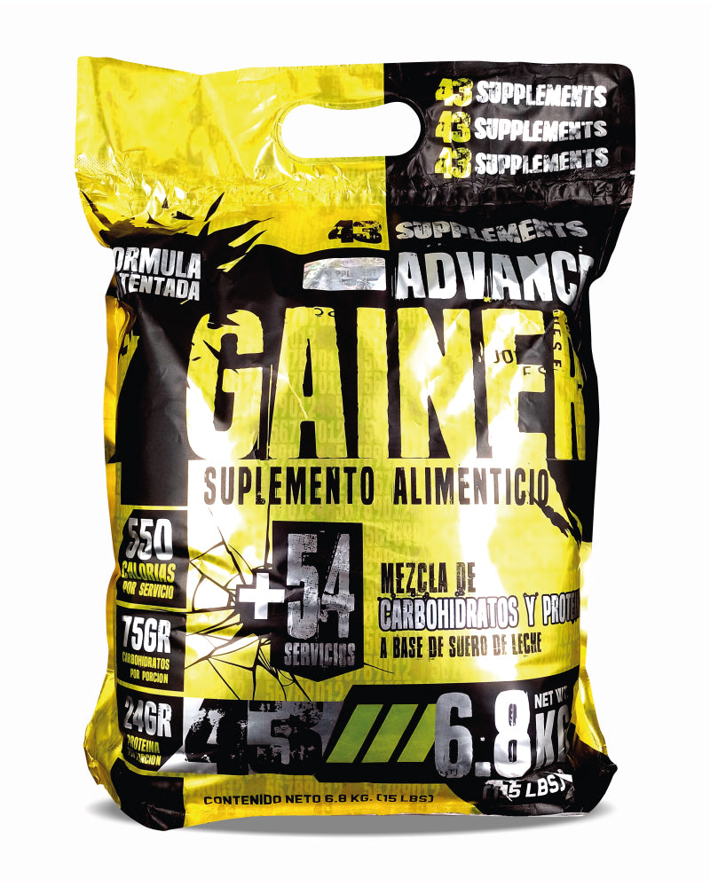 ADVANCE GAINER 43 SUPPLEMENTS BAG 54 SERVICES 6.8KG. 15 LBS.
