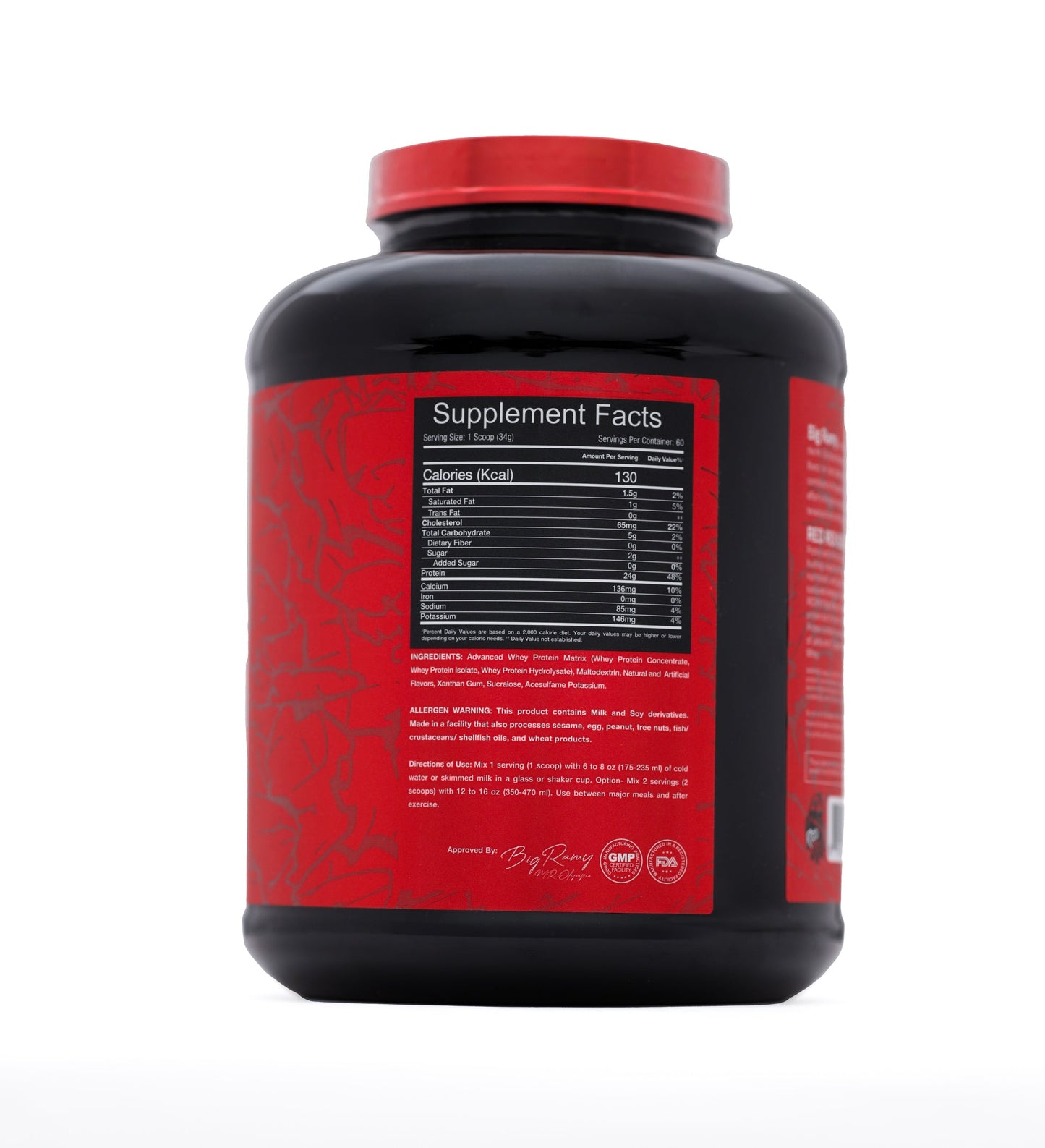 RED REX BIG WHEY BIG RAMY LABS 60 SERVED 4.5 LBS