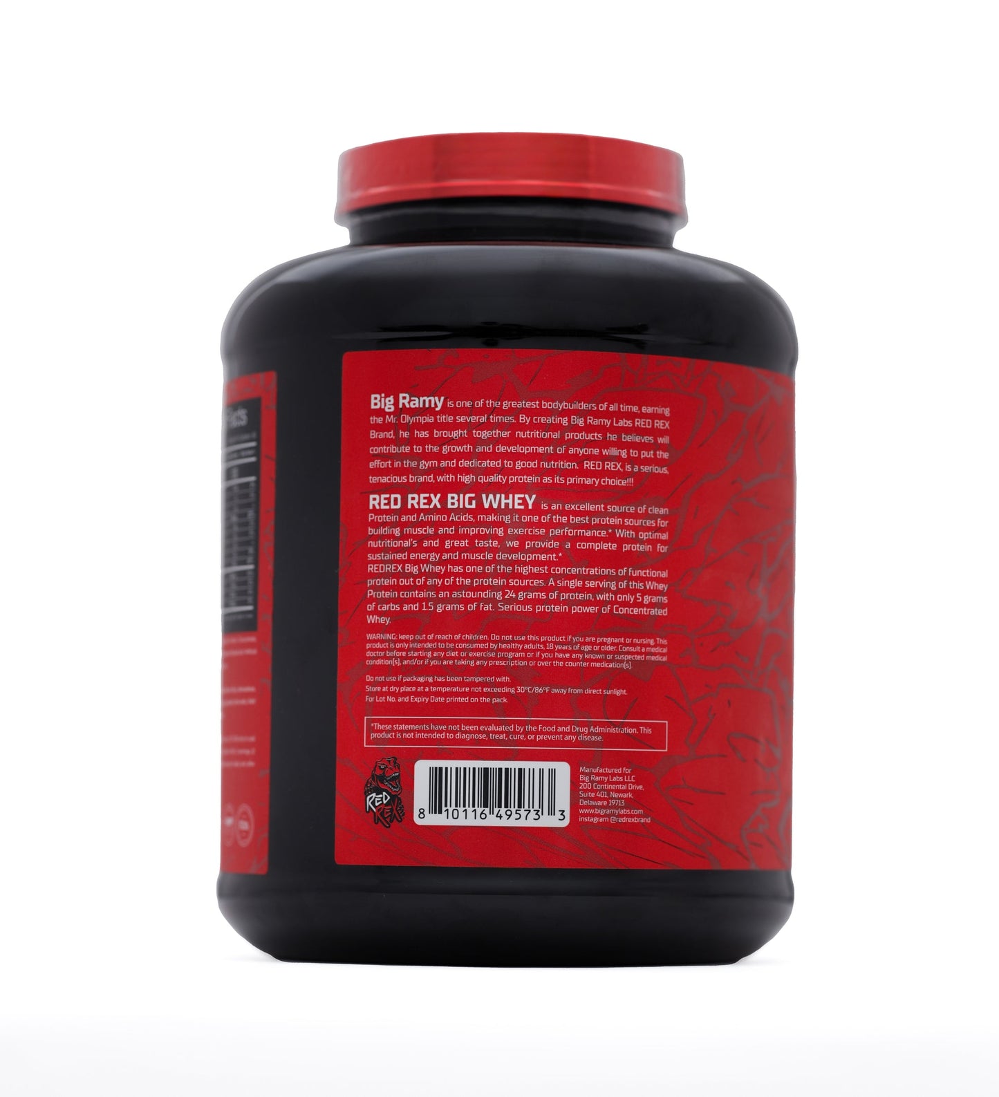 RED REX BIG WHEY BIG RAMY LABS 60 SERVED 4.5 LBS