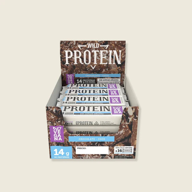 WILD FOODS VEGAN WILD PROTEIN BARS 1 SERVING 45 GRAMS EACH
