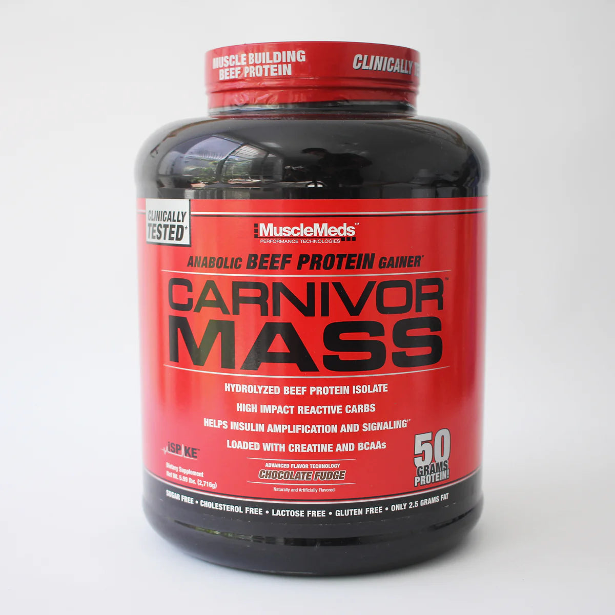 CARNIVOR MASS (ANABOLIC BEEF PROTEIN GAINER) MUSCLEMEDS 14 SERVINGS 5.79 LBS (2,628 GRS)