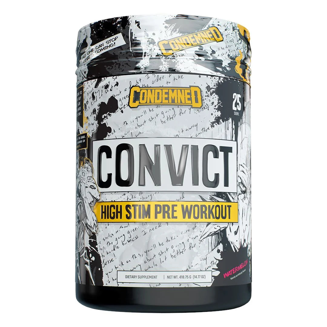 CONVICT HIGH STIM PRE WORKOUT CONDEMNED 25SRV 418.75G