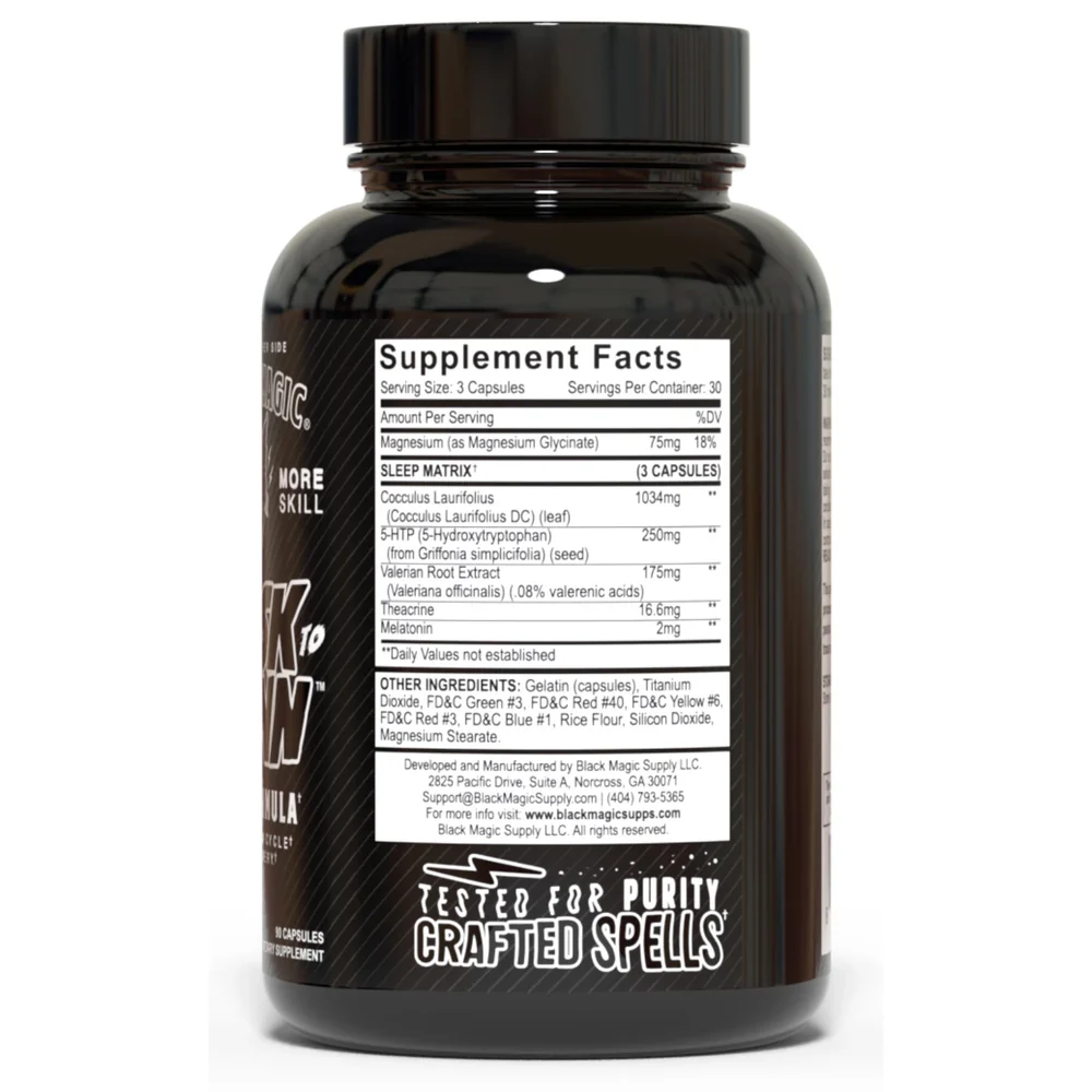 DUSK TO DAWN SLEEP FORMULA BLACK MAGIC 90 CAPSULAS